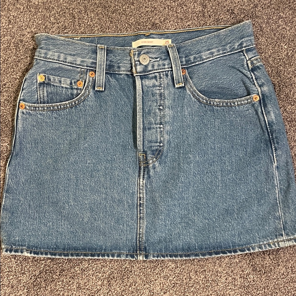 Levi's Classic Blue Denim Mini Skirt